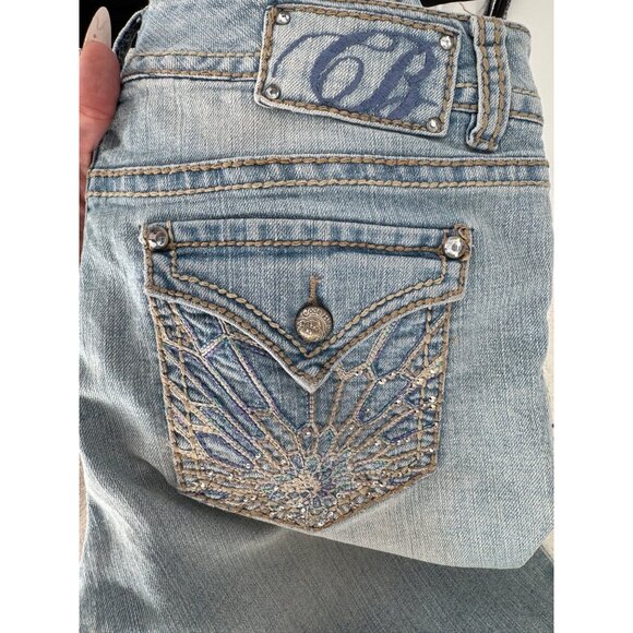 Code Bleu Women's Embellished Annette Denim Capri Pants - Picture 9 of 10